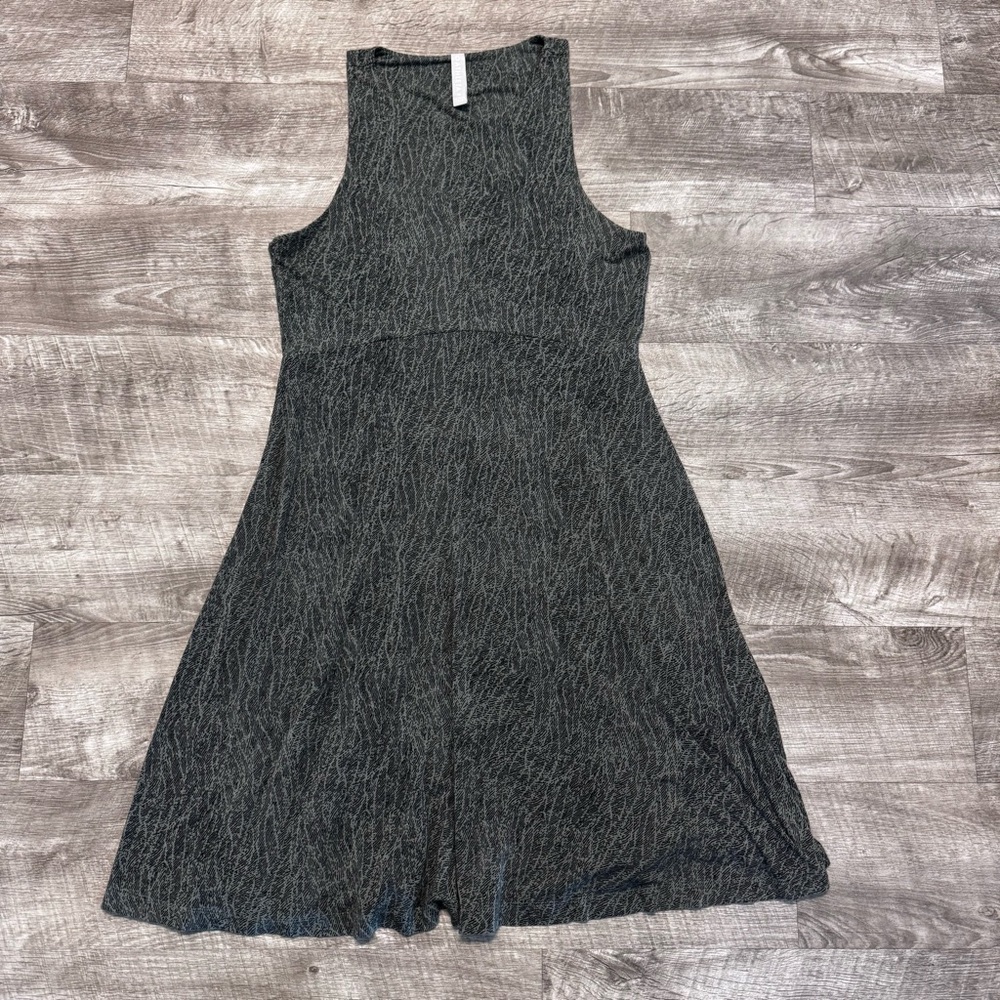 Athleta Santorini Thera Printed Dress Mojave Laurel Olive Green Womens Sz. M